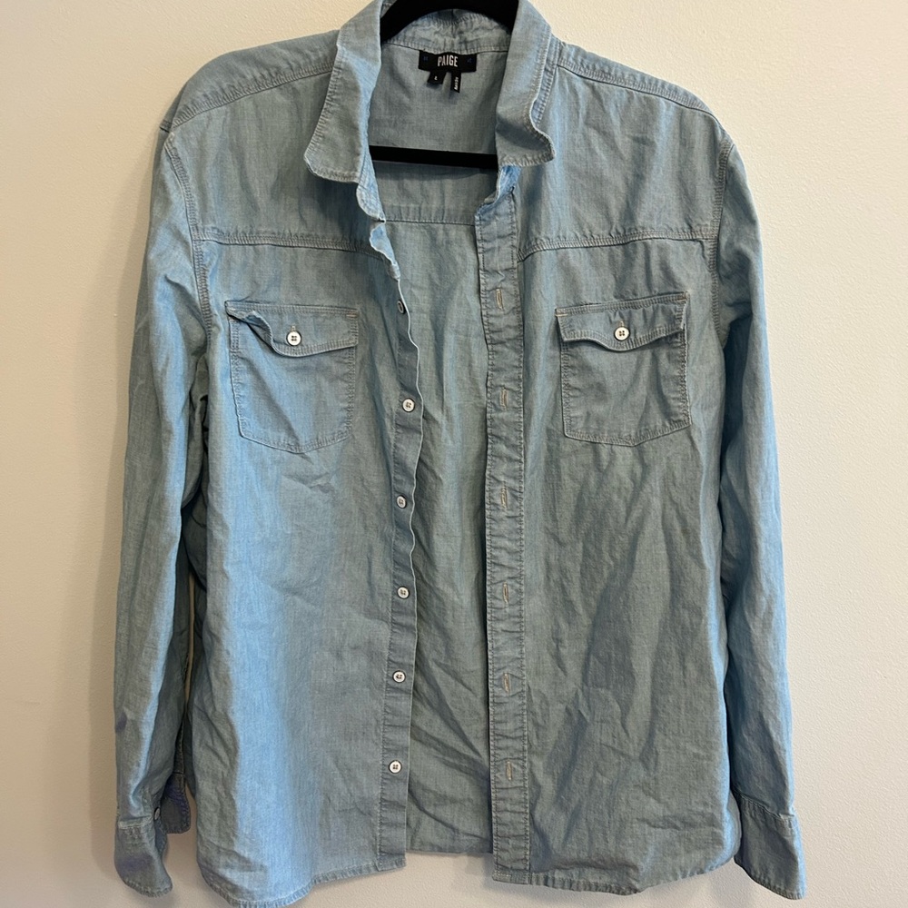 Paige Light Blue Denim Shirt